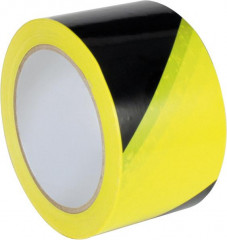 Ruban de signalisation PVC autoadhésif 60mmx66m jaune/noir