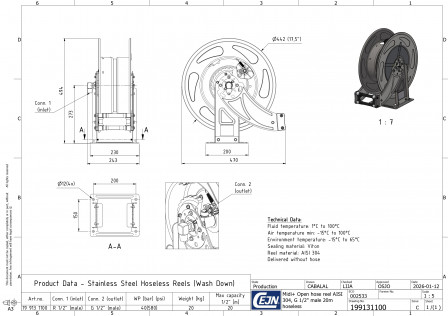 Enrouleurs de tuyaux OpenReel SS