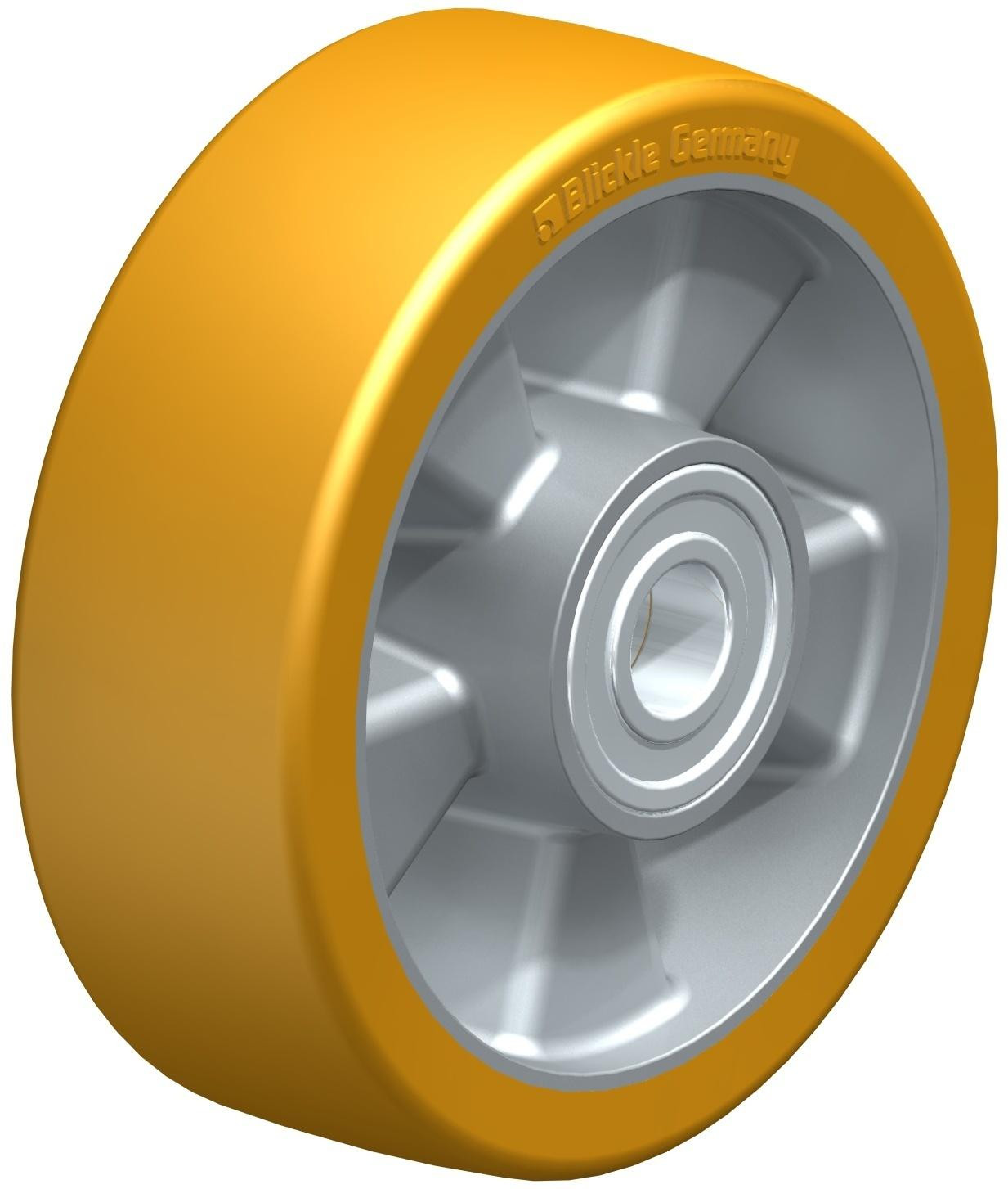 Roue à bande de roulement polyuréthane