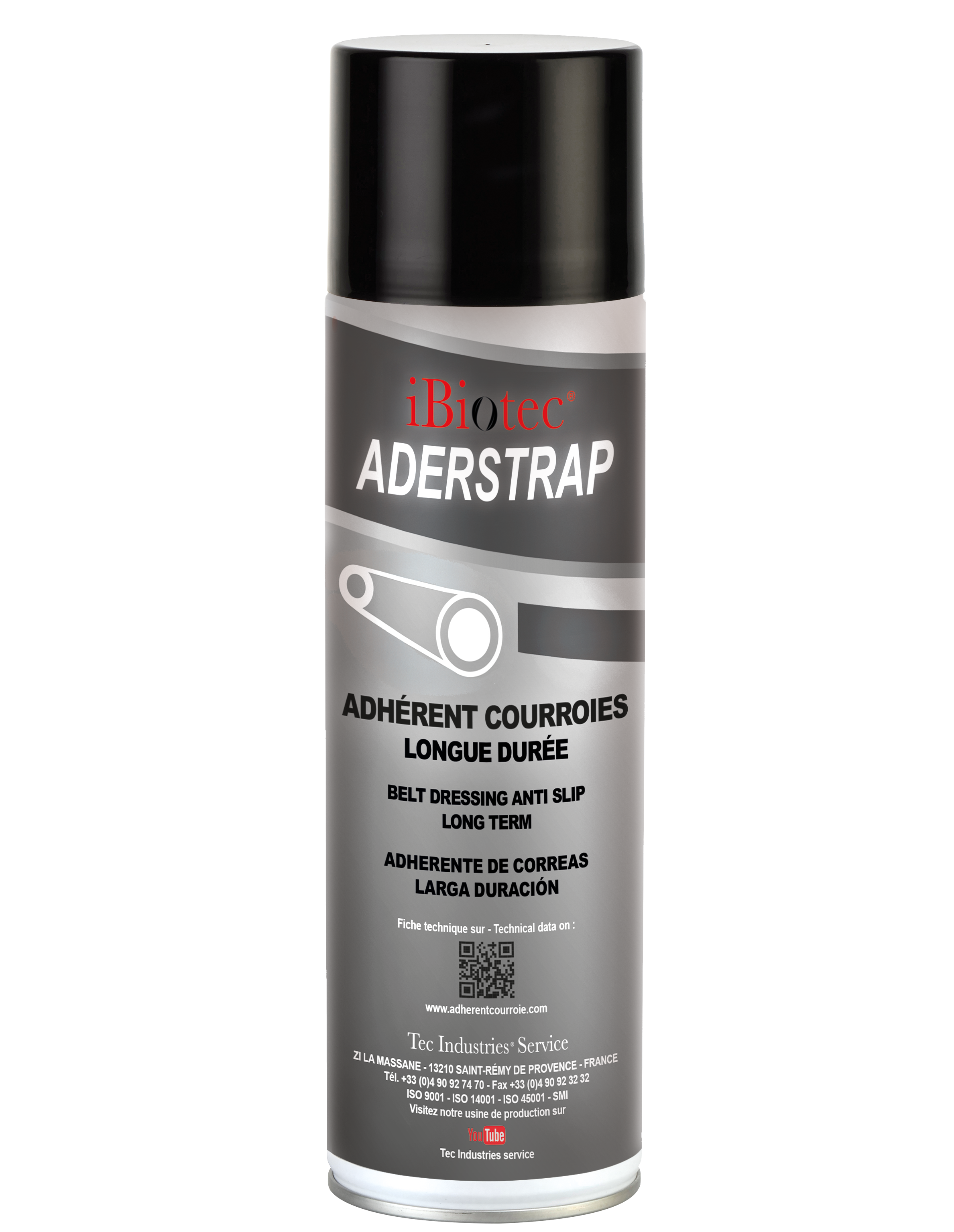 ADERSTRAP Aérosol Adhérent courroies végétal 650 ml