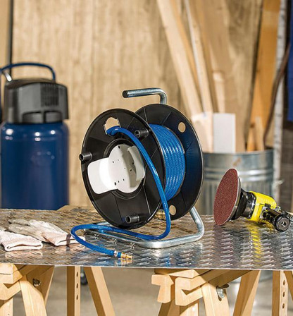 Enrouleur tuyau air comprimé plastique 20m 6/12mm 