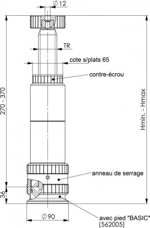 Élément de vérin 6425S-406mm  