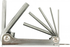 Jeu de clés mâles coudées sur monture métal 2,5-10mm 7 pièces