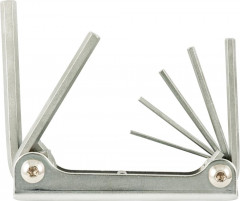 Jeu de clés mâles coudées sur monture métal 1,5-6mm 7 pièces  