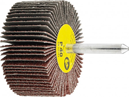 Roue à lamelles sur tige Ø tige 6mm 20x10mm K150 