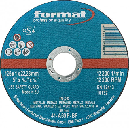 Meule à tronçonner droitepour CrNi 115x1,6mm 