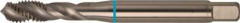 Pour trous borgnes, pour filetage métrique, anneau bleu, ISO 2/6H avec surcote, surface traitée à la vapeur, Format