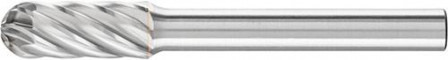Fraise sur tige carbure forme cyl. bout arrondi 0820 inox 6mm 8x20mm 
