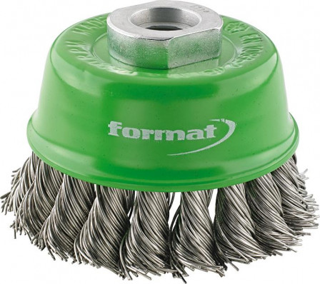 Brosse boisseau inox M14 torsadée 65x0,35mm 