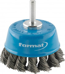 Brosse boisseau acier torsadée 6mm 65x0,5mm  