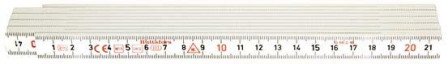 Mètre pliant plastique blanc 2m 