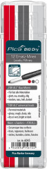 Lot de mines pour crayon de charpentier BIG Dry FORALL chantier graphite rouge blanc 
