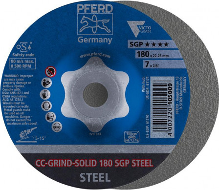 Meule CC-Grind Solid SGP STEEL 180mm 