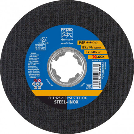 Meule à tronçonner PSF X-LOCK STEELOX 115x1,6mm 