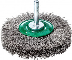 Brosse ronde V4A ond. avec tige 50x10x0,2mm  