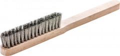 Brosse méc. de préc. V4A ondulé 4 rangées , 15mm  