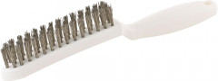 Brosse mét. poig. plast. Inox ondulé 3 rangées  