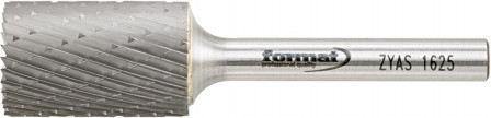 Fraise sur tige carbure cylindrique avec denture frontale 1625 C 6mm 16x25mm 