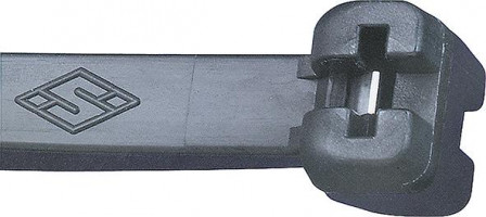 Colliers nylon noir 140x3,5mm 100 pièces avec nez en acier 