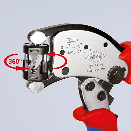 Pince à sertir pour Cosses Twistor T 0,14-10mm2 / 2x0,25mm2