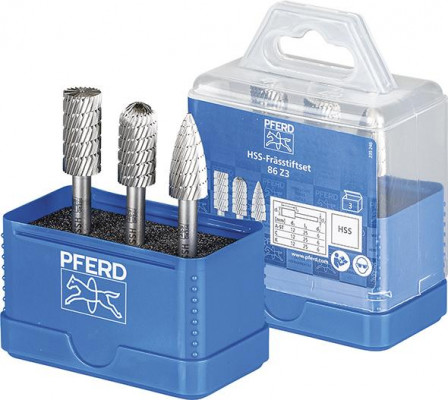 Jeu de fraises sur tige HSS 12mm 3 pièces, A ST-C-K Ø12mm, denture D3 