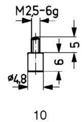 Touche de mesure acier type 10/ 4.8mm 