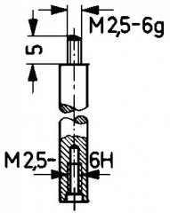 Rallonge pour touche de mesure 50mm  