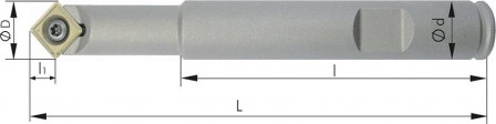 Fraise chanfreiner/centrer 45° D1 D12mm pour SOMT 9