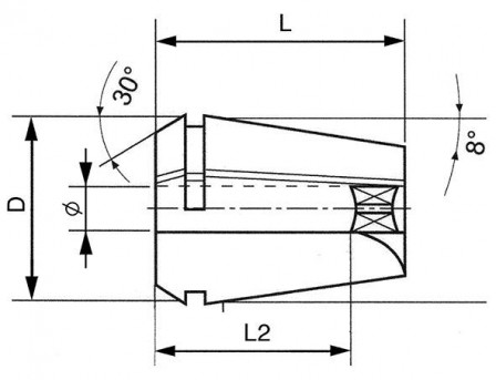 Pince de serrage à carré ER32-6,0x4,9  