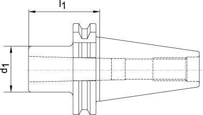 Douille DIN69871ADB formeA SK50/CM5 