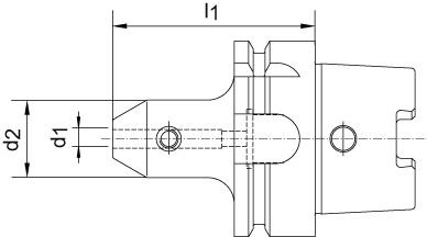 Mandrin porte-outils typeW DIN69893A HSK-A63 25x1 60mm 