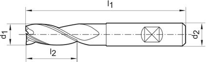 Fraise DIN6527 carbure monobloc FIRE D3 2,0mm  
