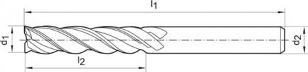 Fraise Ratio SL extra-longue NU FIRE Z4 12,0mm  