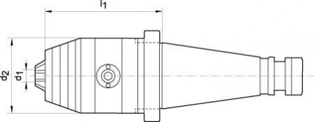 Mandrin de perçage court DIN2080 D/G 0,5-13 SK40 