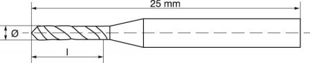 Microforet DIN1899 HSSE forme A 0,85mm  