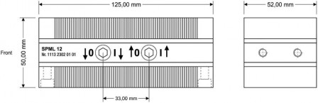 Paire de blocs de serrage magnétique 180x50x52mm  