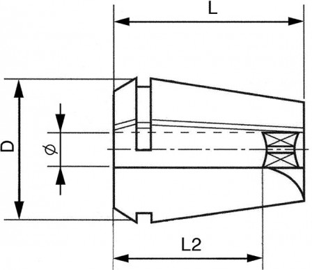 Pince de serrage à carré ER25-6,0x4,9   Ex