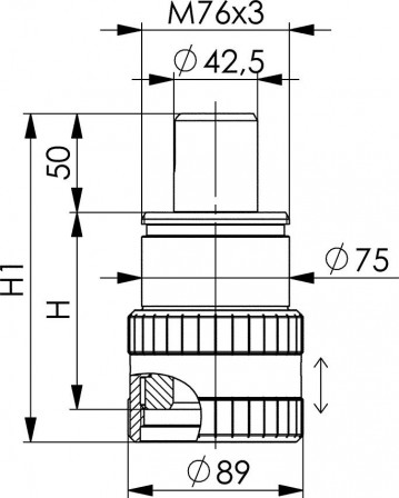 Élément interm. moyen 6425Z-200mm  