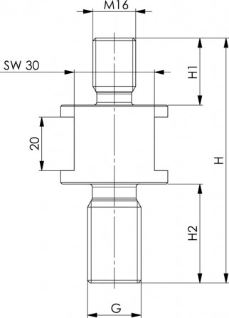 Adaptateur de filetage 6425GA-M16  