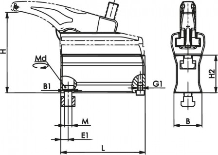 Élément intermédiaire 7600Z-22 M10x12  