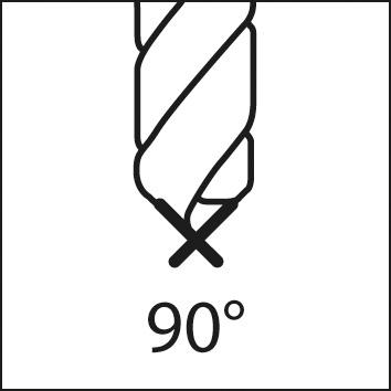 Foret à pointer NC carbure monobloc TiALN DIN6535 queue HB 90° 8mm  