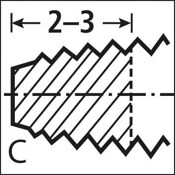 Jeu de tarauds à main DIN352 HSS M12  