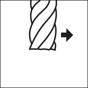 Fraise multidents extra-longue NU carbure monobloc FIRE D6 8mm  