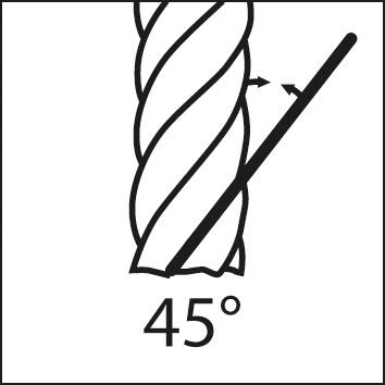 Fraise SL DIN6527 carbure monobloc FIRE type NH D10 25mm  