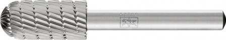 Fraise sur tige HSS formecyl. bout arrondi C 1225 3 6mm 12x25mm 