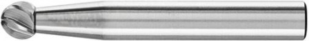 Fraise sur tige carbure forme sphérique 0605 inox 6mm 6x5,4mm 