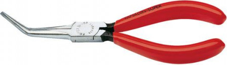 Pince à becs fins coudés avec branches en plastique 160mm