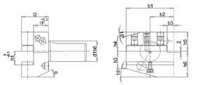 Porte-outils VDI radial droite B1 30x20mm 