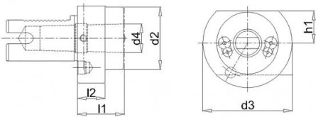 Porte-outils CM VDI F 50mmxCM3 