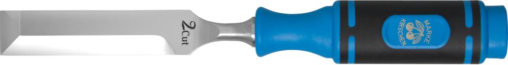 Ciseau à 2 lames avec manche bicomposant 